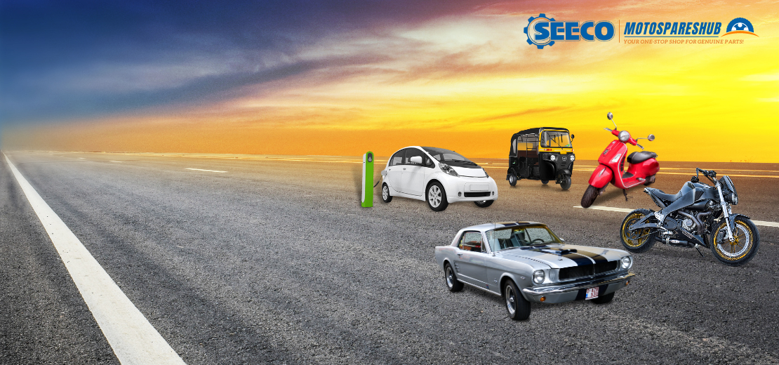 SEECO and MotoSparesHub: parts for electric cars, e-rickshaws, scooters, motorcycles and cars